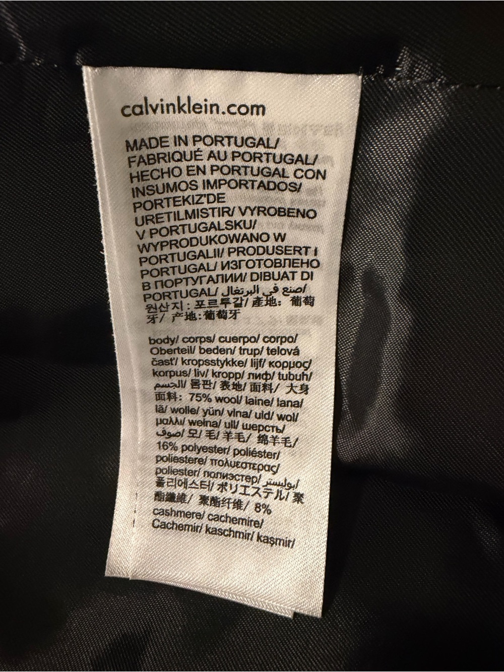 NWT: Calvin Klein Studio Wool/Cashmere Blend Charcoal Grey Coat, Men’s Large - Picture 8 of 9